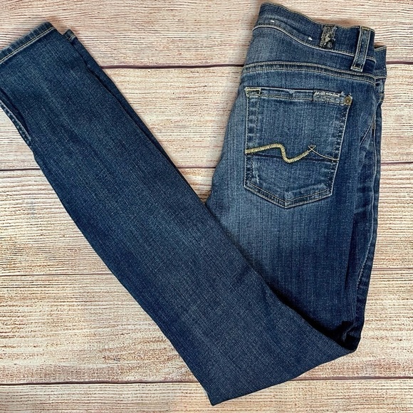7 For All Mankind Ankle Gwenevere Skinny Jeans - Picture 1 of 8